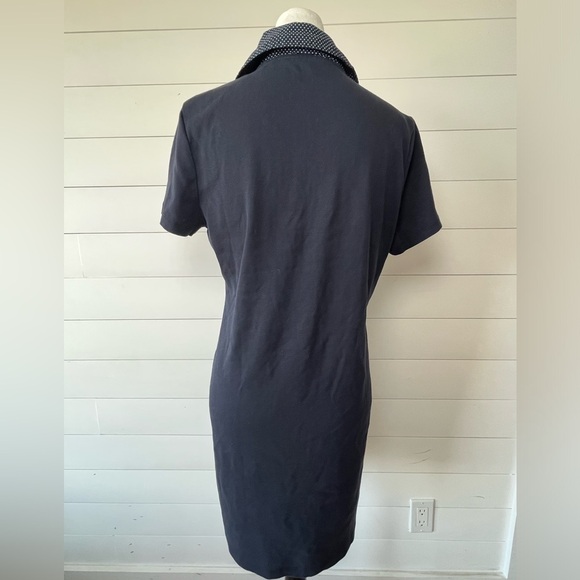 Tommy Hilfiger Polo Dress Womens Large Navy Tennis Preppy Polka Dot Collar‎ - Picture 5 of 12
